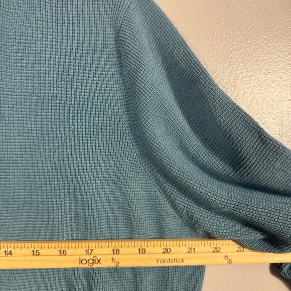 XL Cyrus Blue Open Front Knit Cardigan Sweater - Picture 7 of 10